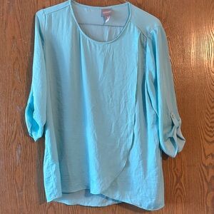Chico's Light Blue Blouse Size 3 or 16/XL